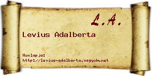 Levius Adalberta névjegykártya
